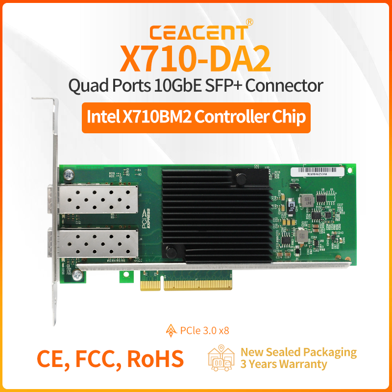 X710-DA2 Intel X710-BM2 Yonga  - 10Gb Sfp+ Pcie Network Card Dual Port incelemesi ve fiyatı